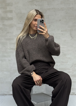 Alpha slit pullover Chestnut Melange Gestuz 